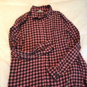 H&M flannel plaid top